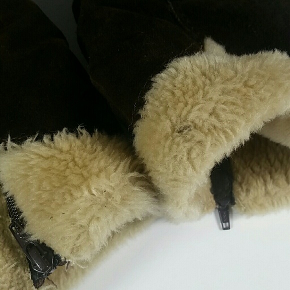 BareTraps Boots Esha Brown Suede Leather Faux Fur - Picture 8 of 8